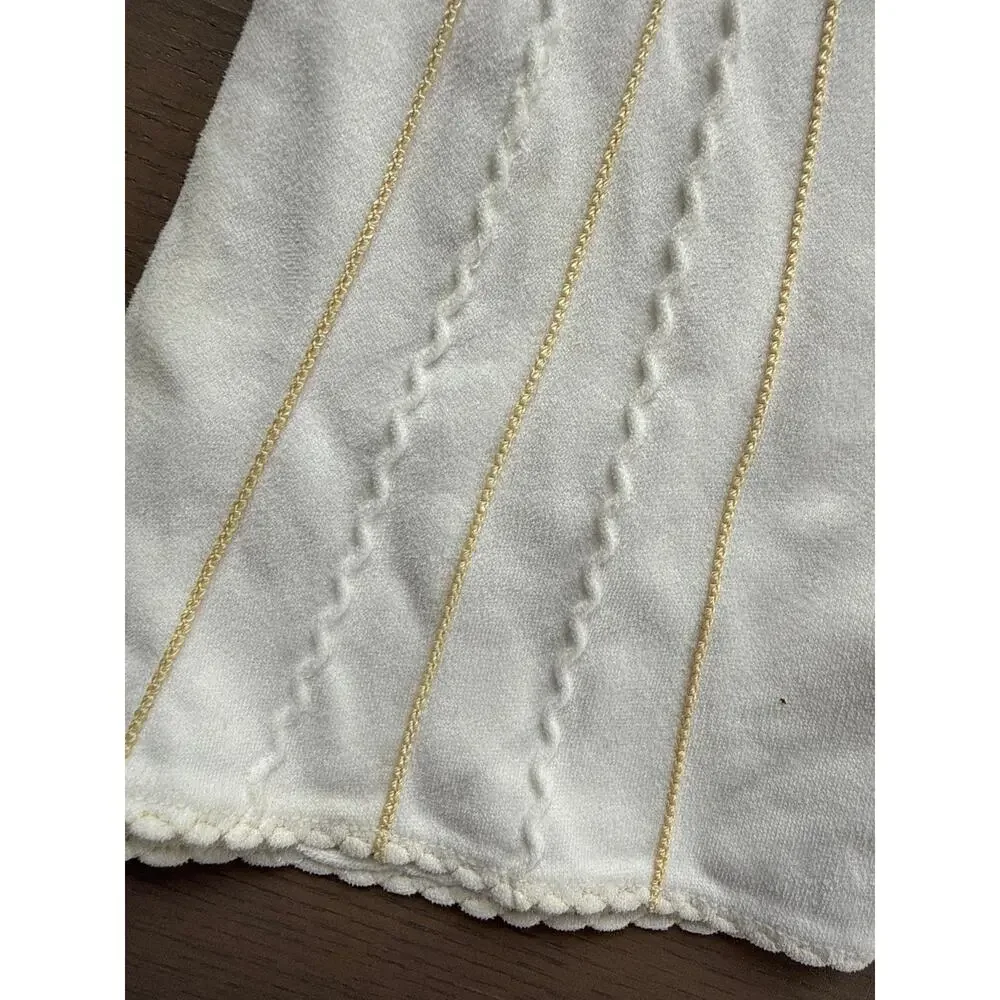 Vintage Cotton Gloves 60s set of 3 pair Pearl, Eyelet, Stripe Size Small